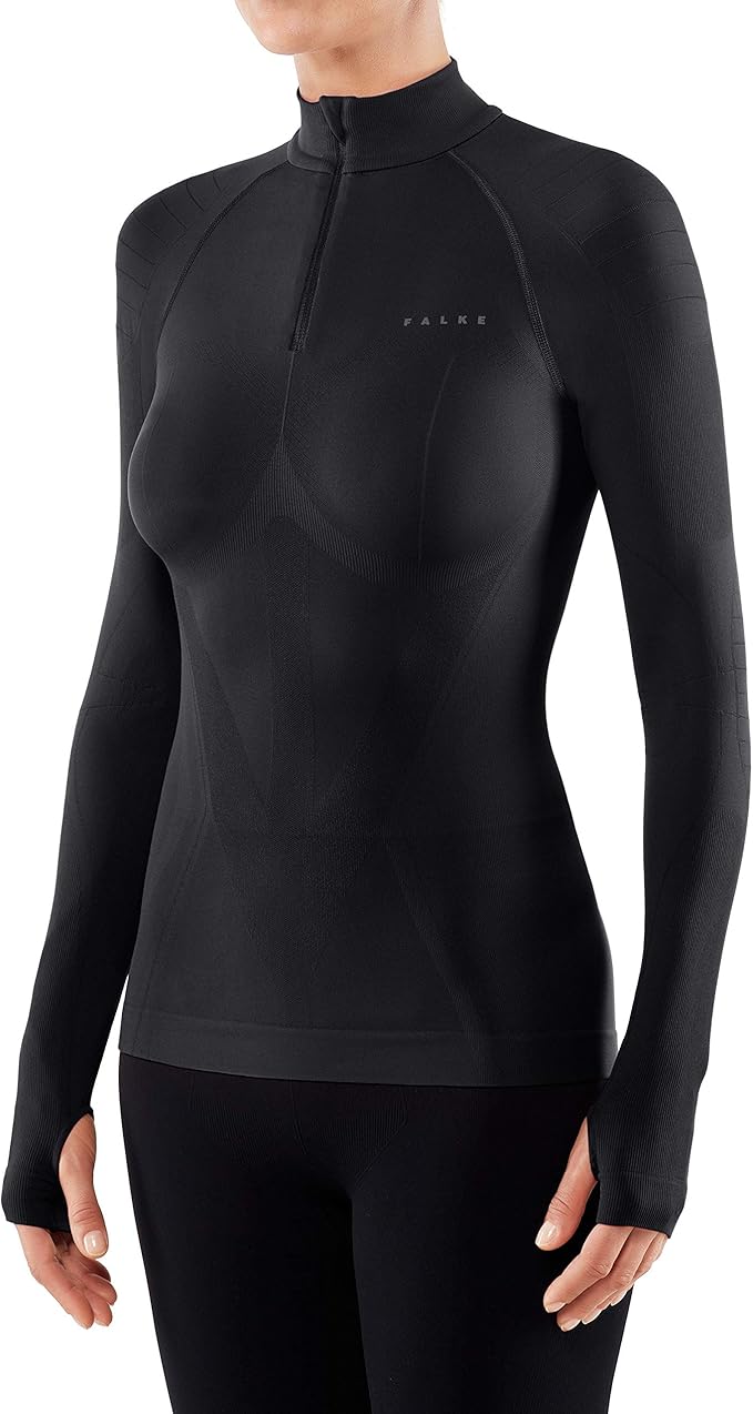 falke 功能衬衫 长袖 功能性面料 女士 黑色 白色 透气内衣 运动保暖